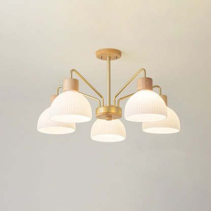 Japanese Glass Branch Bowl Ceiling Light