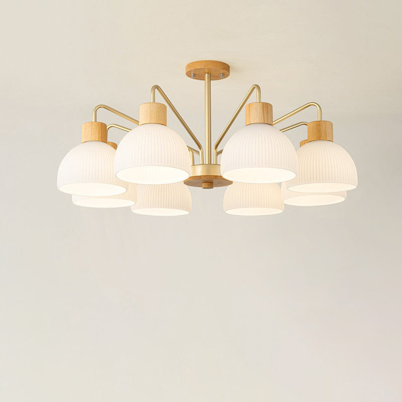 Japanese Glass Branch Bowl Ceiling Light