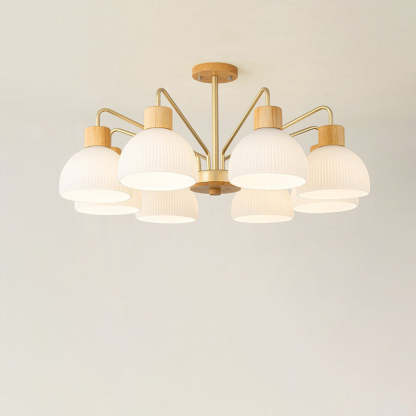 Japanese Glass Branch Bowl Ceiling Light