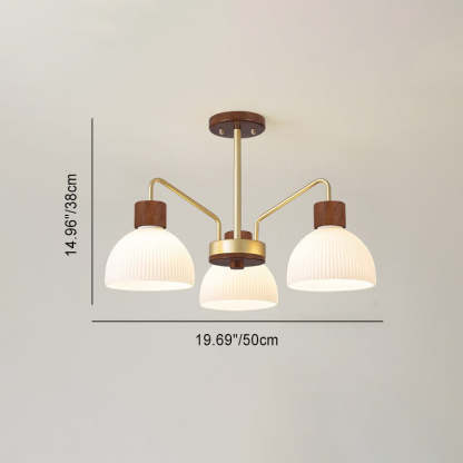 Japanese Glass Branch Bowl Ceiling Light