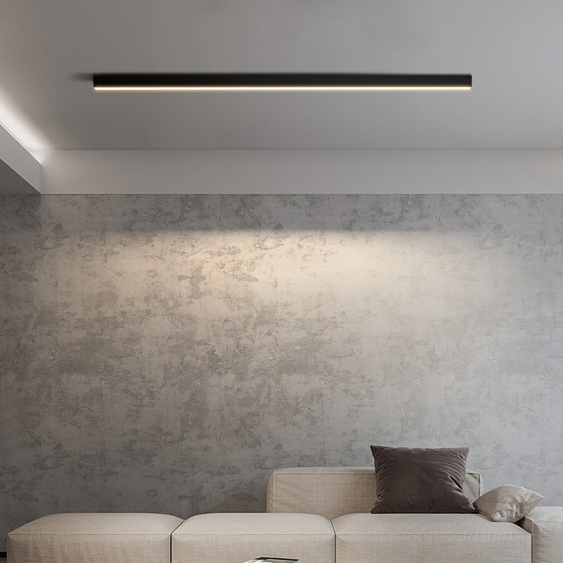 Minimalist Long Acrylic Aluminum LED Flush Mount Light