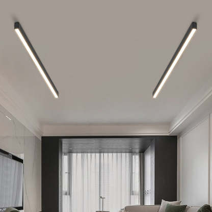 Minimalist Long Acrylic Aluminum LED Flush Mount Light