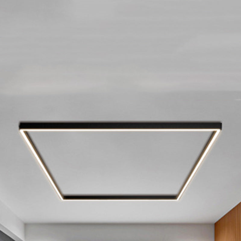 Minimalist Long Acrylic Aluminum LED Flush Mount Light