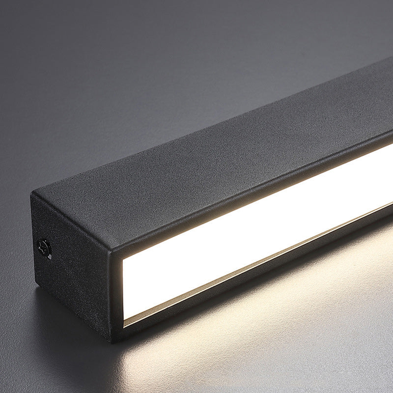 Minimalist Long Acrylic Aluminum LED Flush Mount Light