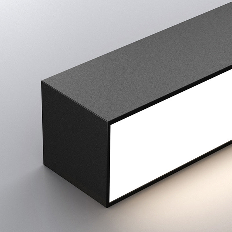 Minimalist Long Acrylic Aluminum LED Flush Mount Light