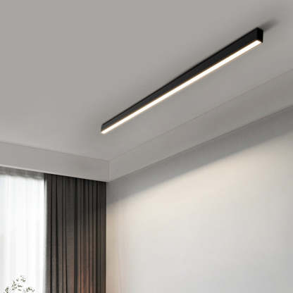 Minimalist Long Acrylic Aluminum LED Flush Mount Light