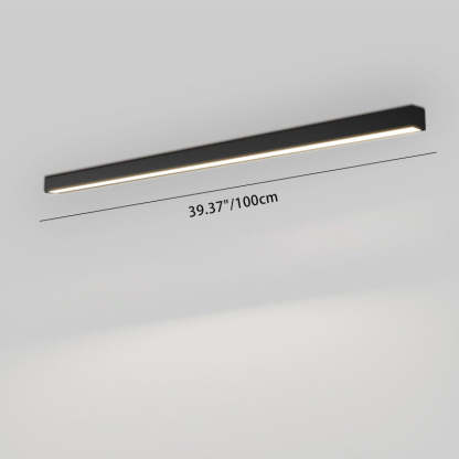 Minimalist Long Acrylic Aluminum LED Flush Mount Light
