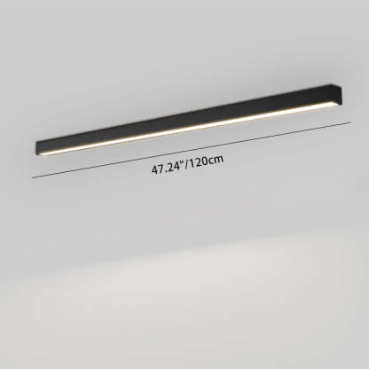 Minimalist Long Acrylic Aluminum LED Flush Mount Light