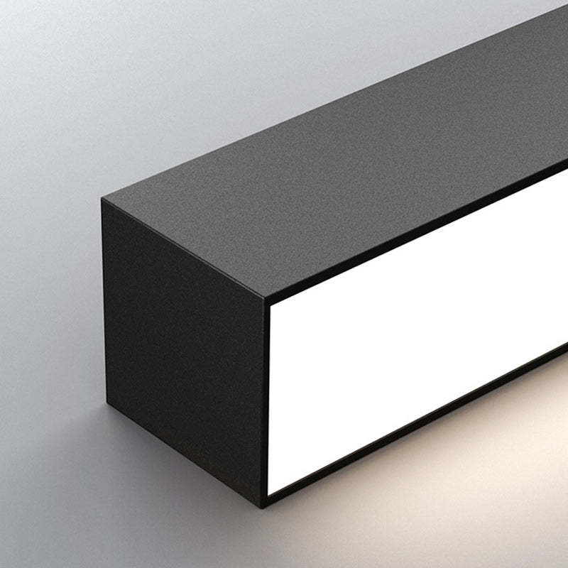 Minimalist Long Acrylic Aluminum LED Flush Mount Light