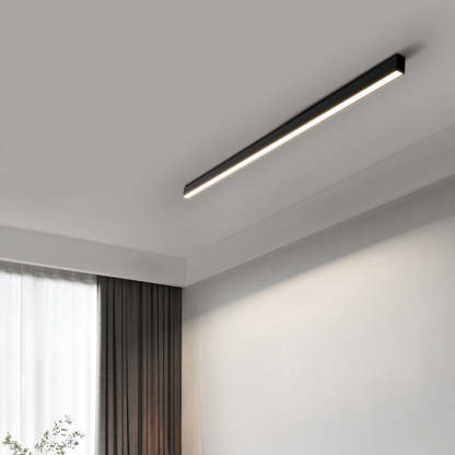Minimalist Long Acrylic Aluminum LED Flush Mount Light