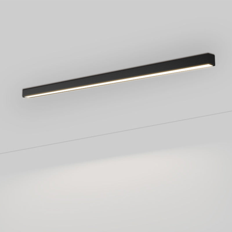 Minimalist Long Acrylic Aluminum LED Flush Mount Light