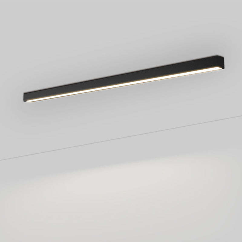 Minimalist Long Acrylic Aluminum LED Flush Mount Light