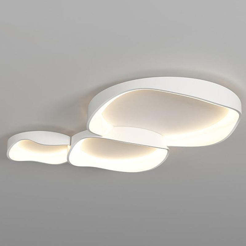 Minimalist Irregular Round Iron LED Flush Mount Light