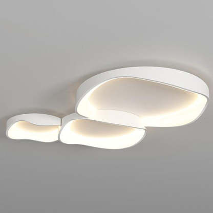 Minimalist Irregular Round Iron LED Flush Mount Light