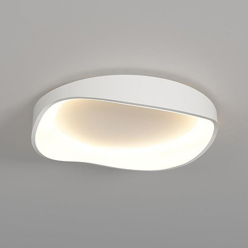 Minimalist Irregular Round Iron LED Flush Mount Light