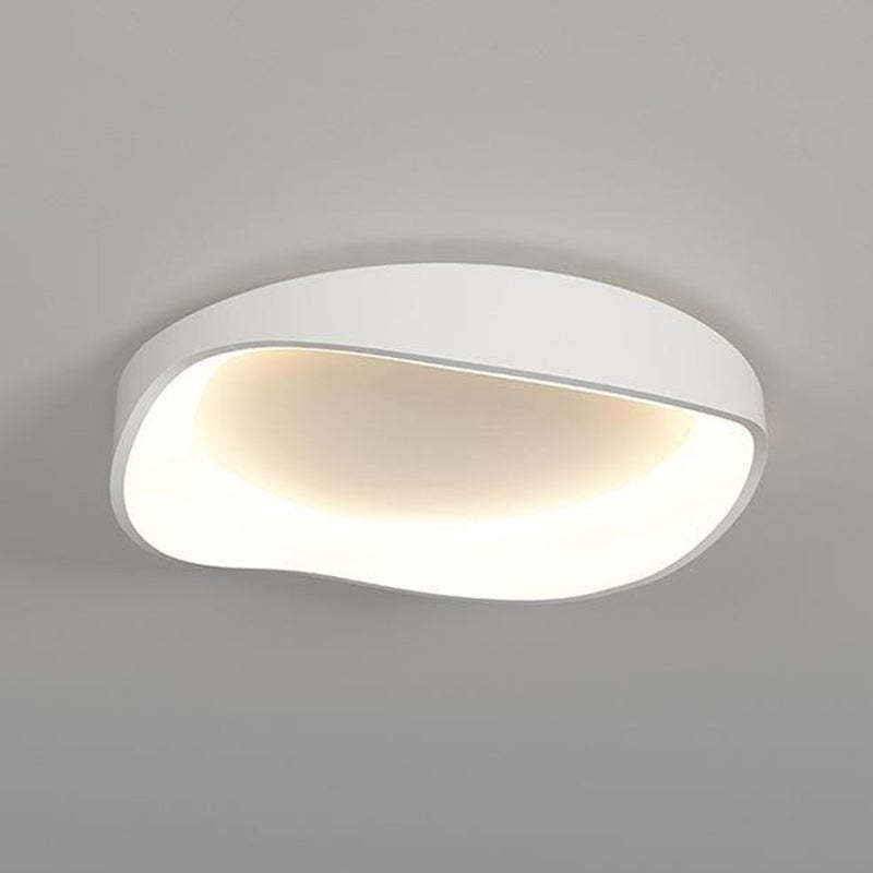 Minimalist Irregular Round Iron LED Flush Mount Light