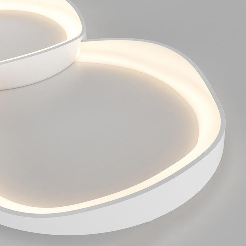 Minimalist Irregular Round Iron LED Flush Mount Light