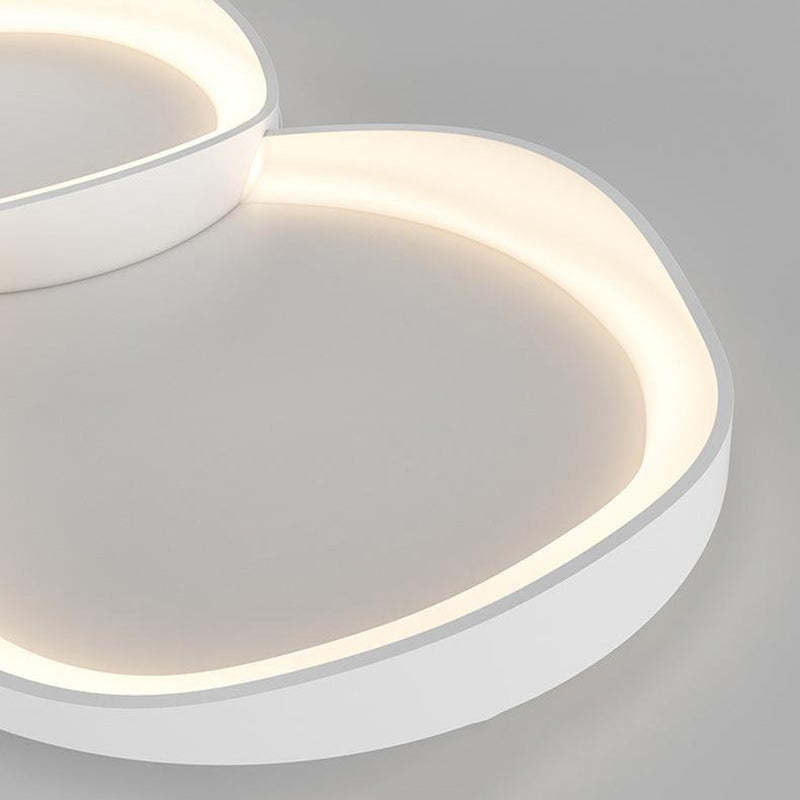 Minimalist Irregular Round Iron LED Flush Mount Light