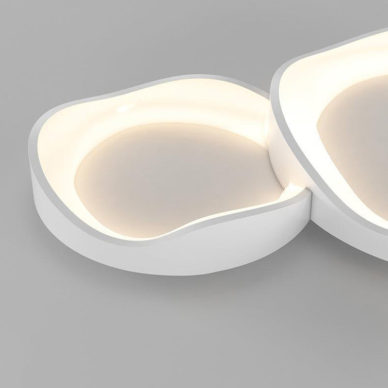 Minimalist Irregular Round Iron LED Flush Mount Light