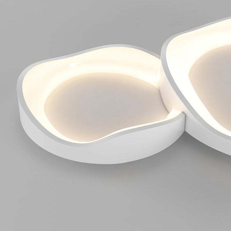 Minimalist Irregular Round Iron LED Flush Mount Light