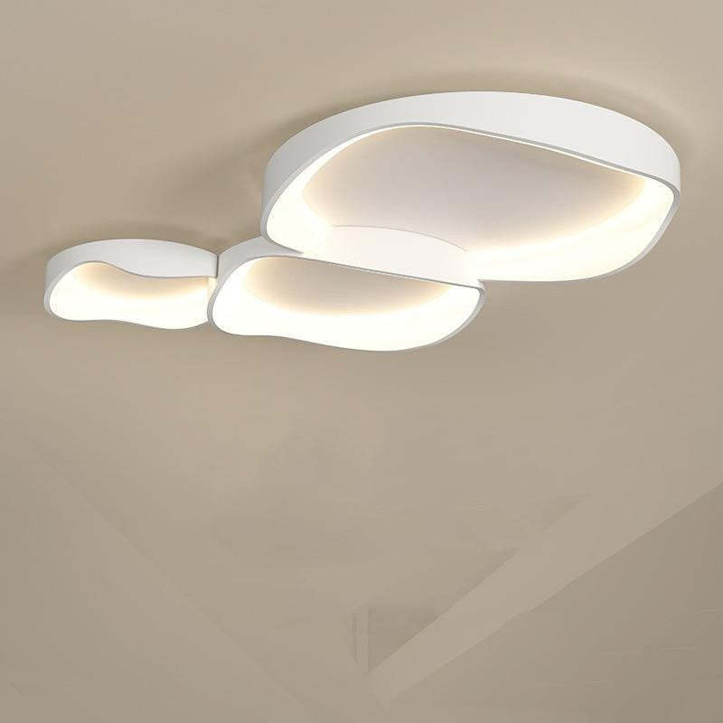 Minimalist Irregular Round Iron LED Flush Mount Light