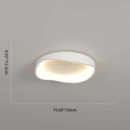 Minimalist Irregular Round Iron LED Flush Mount Light