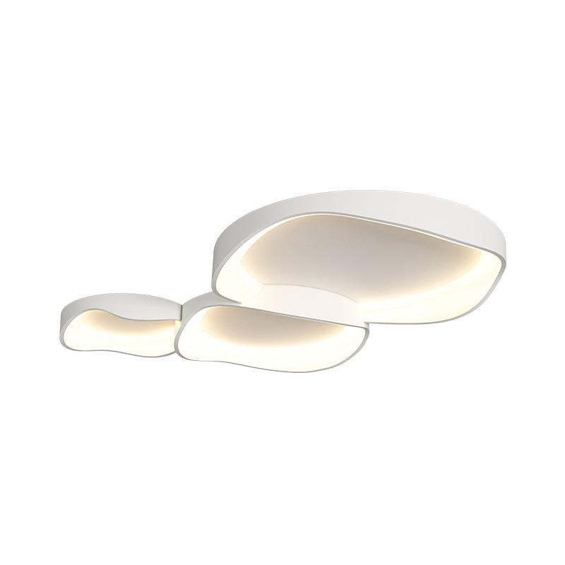 Minimalist Irregular Round Iron LED Flush Mount Light