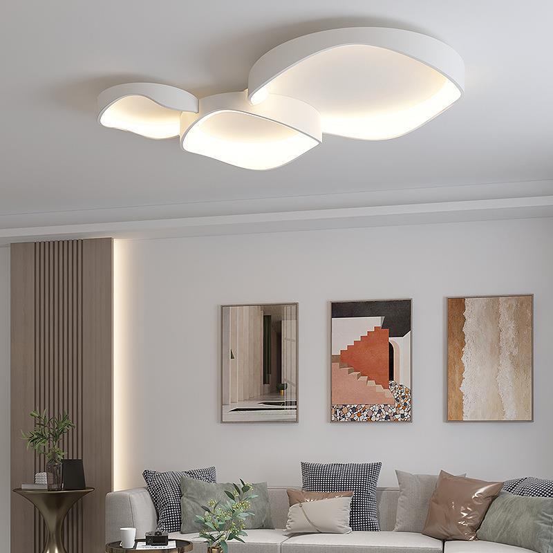 Minimalist Irregular Round Iron LED Flush Mount Light