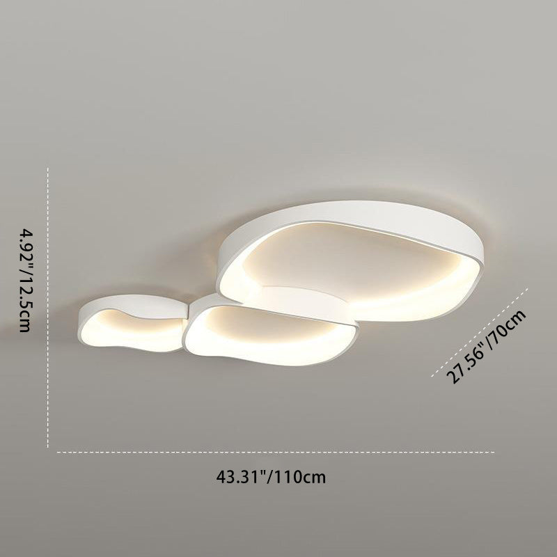 Minimalist Irregular Round Iron LED Flush Mount Light