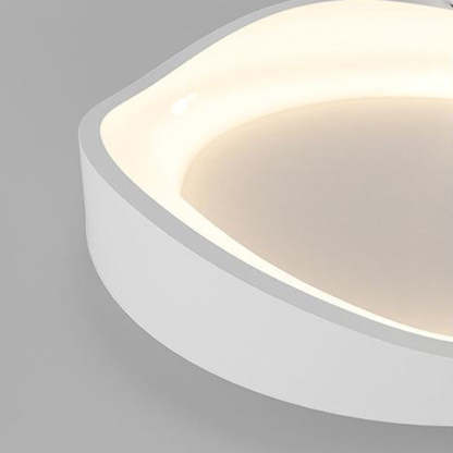 Minimalist Irregular Round Iron LED Flush Mount Light