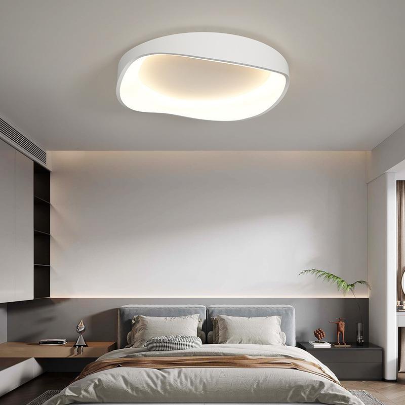 Minimalist Irregular Round Iron LED Flush Mount Light