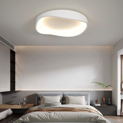 Minimalist Irregular Round Iron LED Flush Mount Light