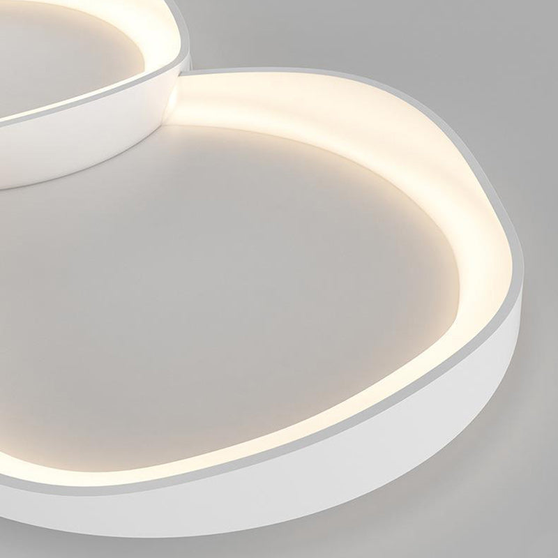 Minimalist Irregular Round Iron LED Flush Mount Light