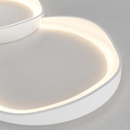 Minimalist Irregular Round Iron LED Flush Mount Light
