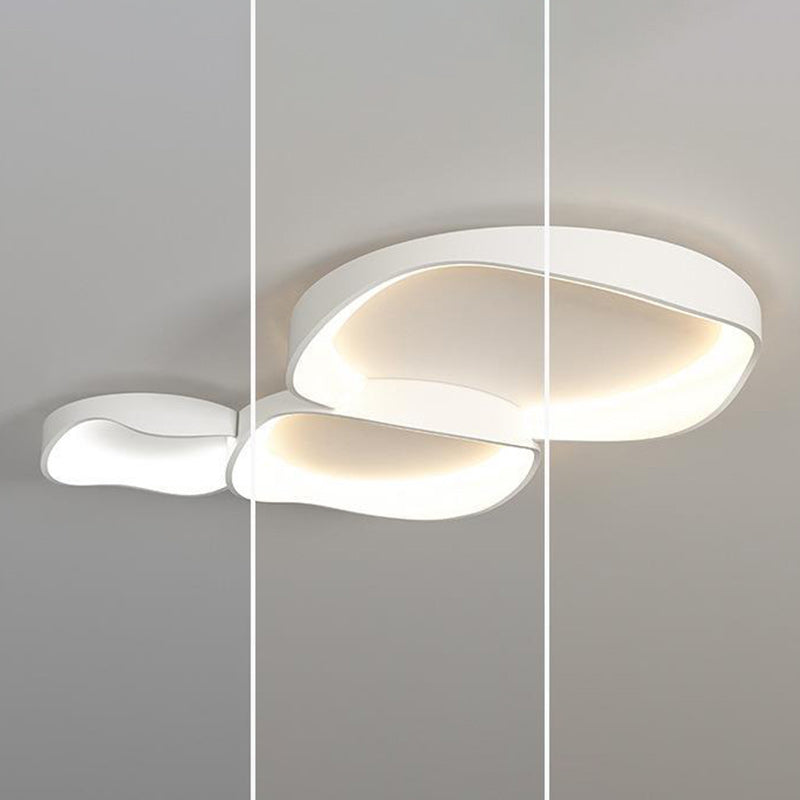 Minimalist Irregular Round Iron LED Flush Mount Light