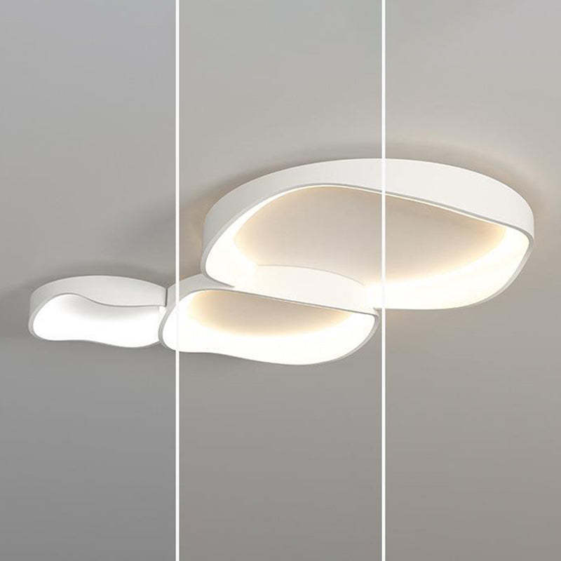 Minimalist Irregular Round Iron LED Flush Mount Light