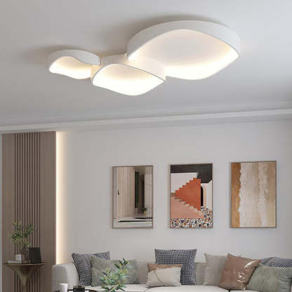 Minimalist Irregular Round Iron LED Flush Mount Light