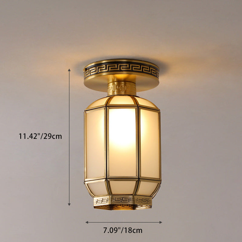 Chinese Copper 1-Light Ceiling Light