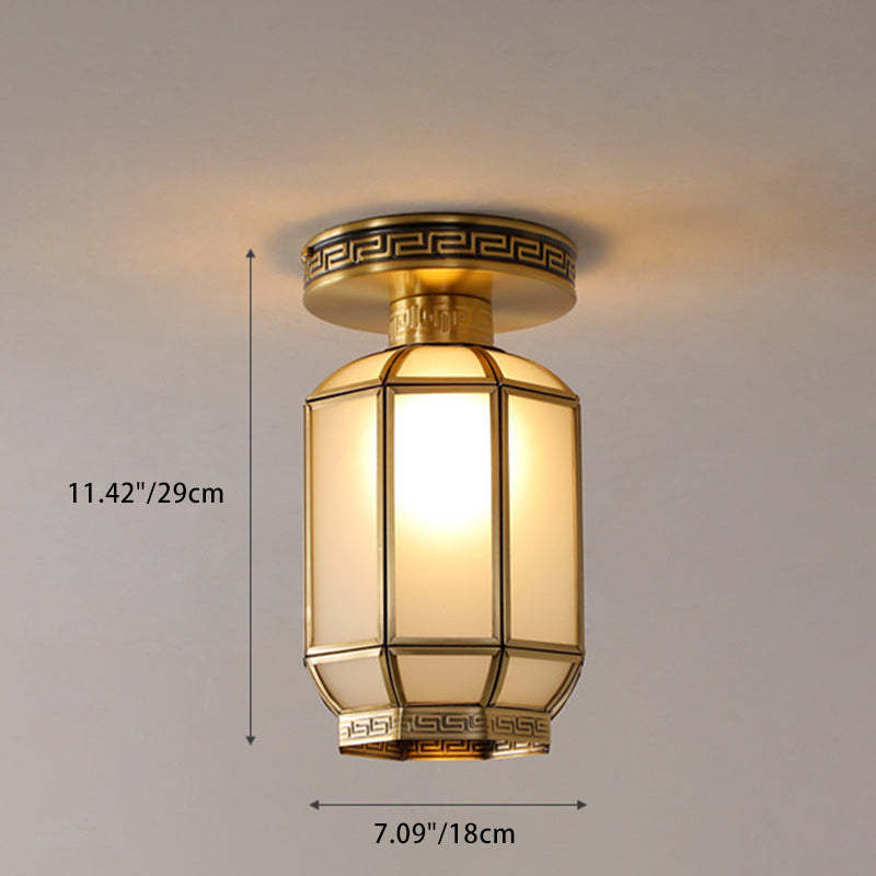 Chinese Copper 1-Light Ceiling Light