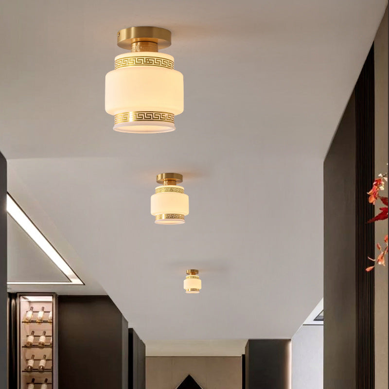 Chinese Copper 1-Light Ceiling Light — A / 220V-240V For UK/AU