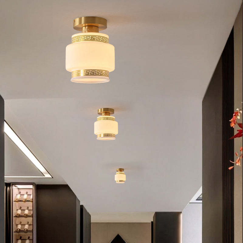 Chinese Copper 1-Light Ceiling Light — A / 220V-240V For UK/AU