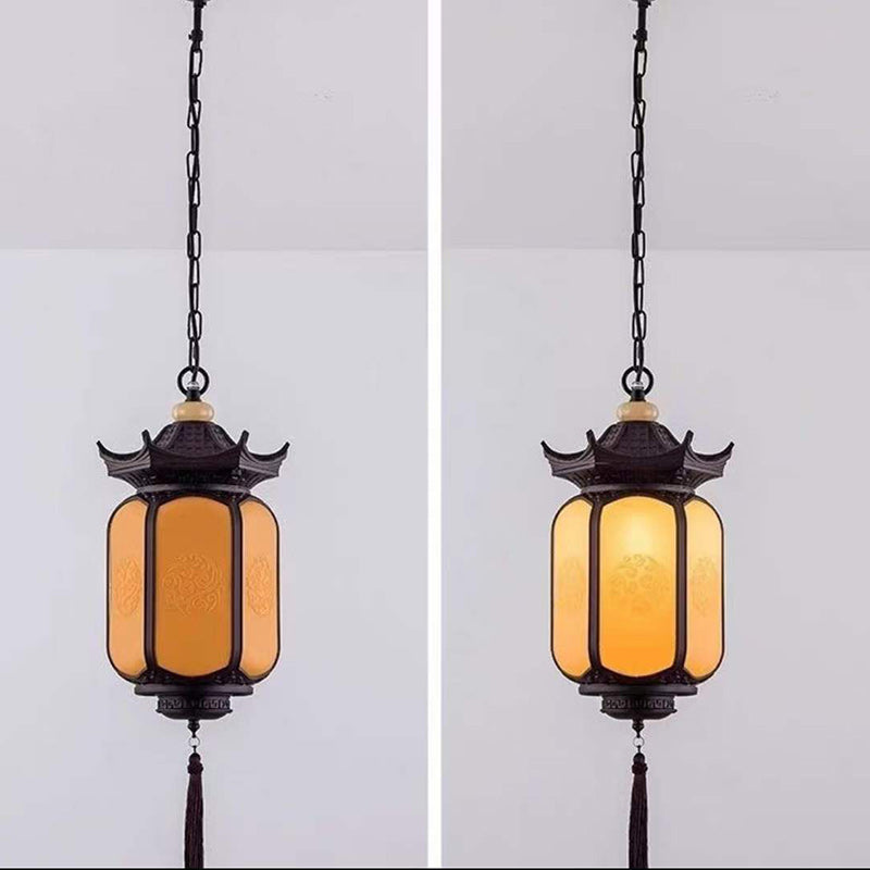 Chinese Hexagonal Gazebo Aluminum Pendant Light