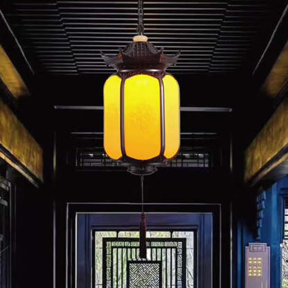 Chinese Hexagonal Gazebo Aluminum Pendant Light