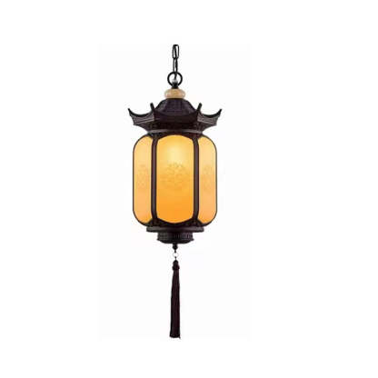 Chinese Hexagonal Gazebo Aluminum Pendant Light