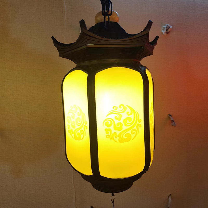Chinese Hexagonal Gazebo Aluminum Pendant Light