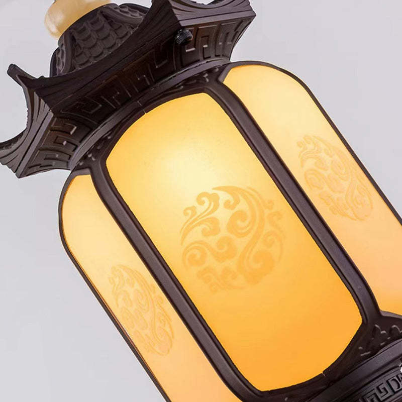 Chinese Hexagonal Gazebo Aluminum Pendant Light