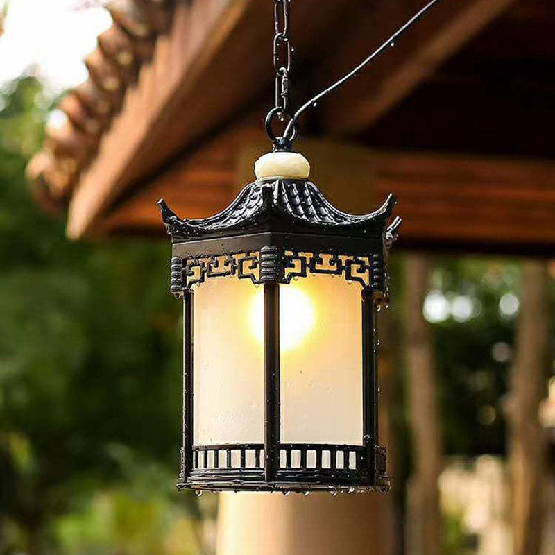 Chinese Hexagonal Gazebo Aluminum Pendant Light