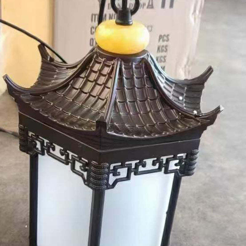 Chinese Hexagonal Gazebo Aluminum Pendant Light