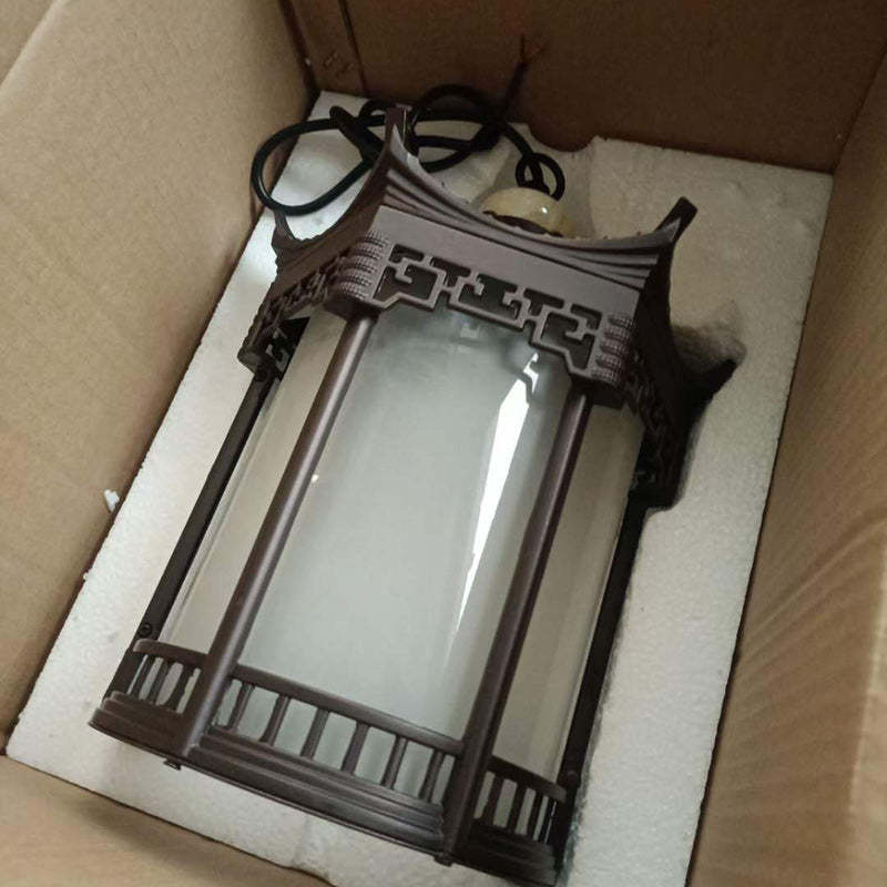 Chinese Hexagonal Gazebo Aluminum Pendant Light