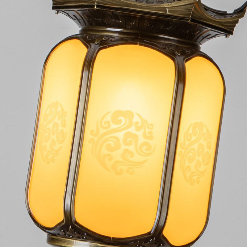 Chinese Gazebo Lantern Faux Dolomite Aluminum — Faux Dolomite / 220V-240V For UK/AU